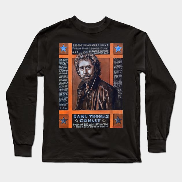 Earl Thomas Conley Long Sleeve T-Shirt by Raybomusic01